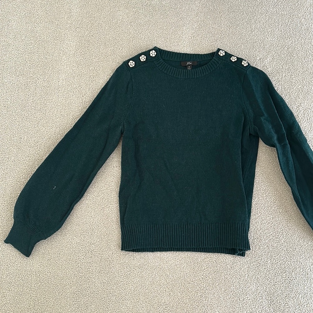 J Crew Dark Green Sweater